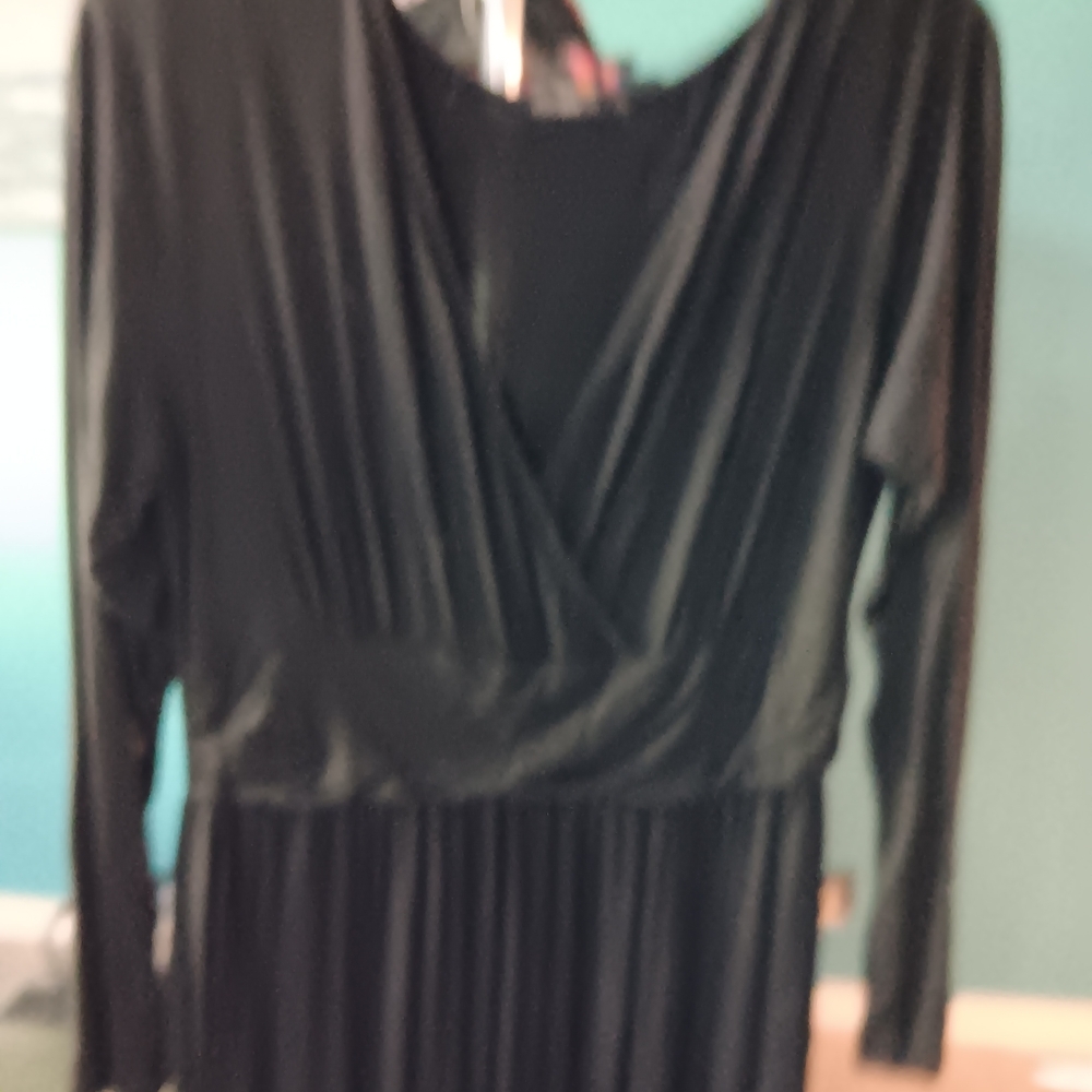 Ouges Elegant Black Long Sleeve Dress - image 4